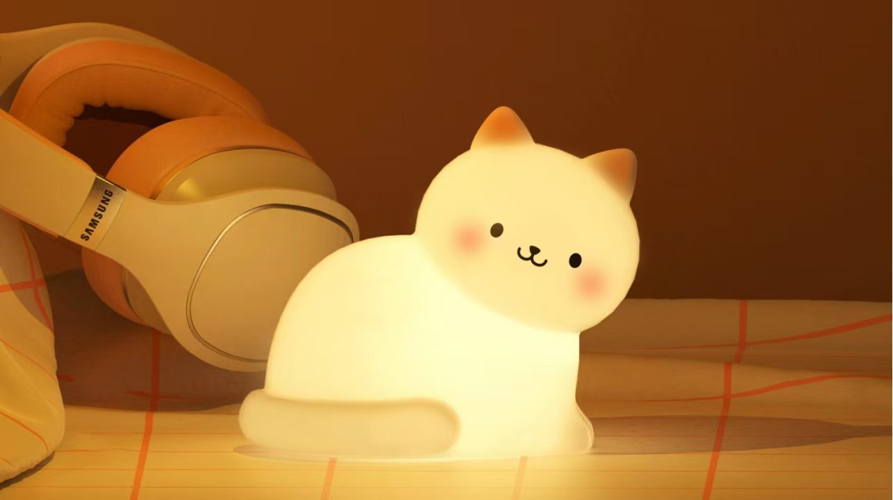 Cat silicone night light