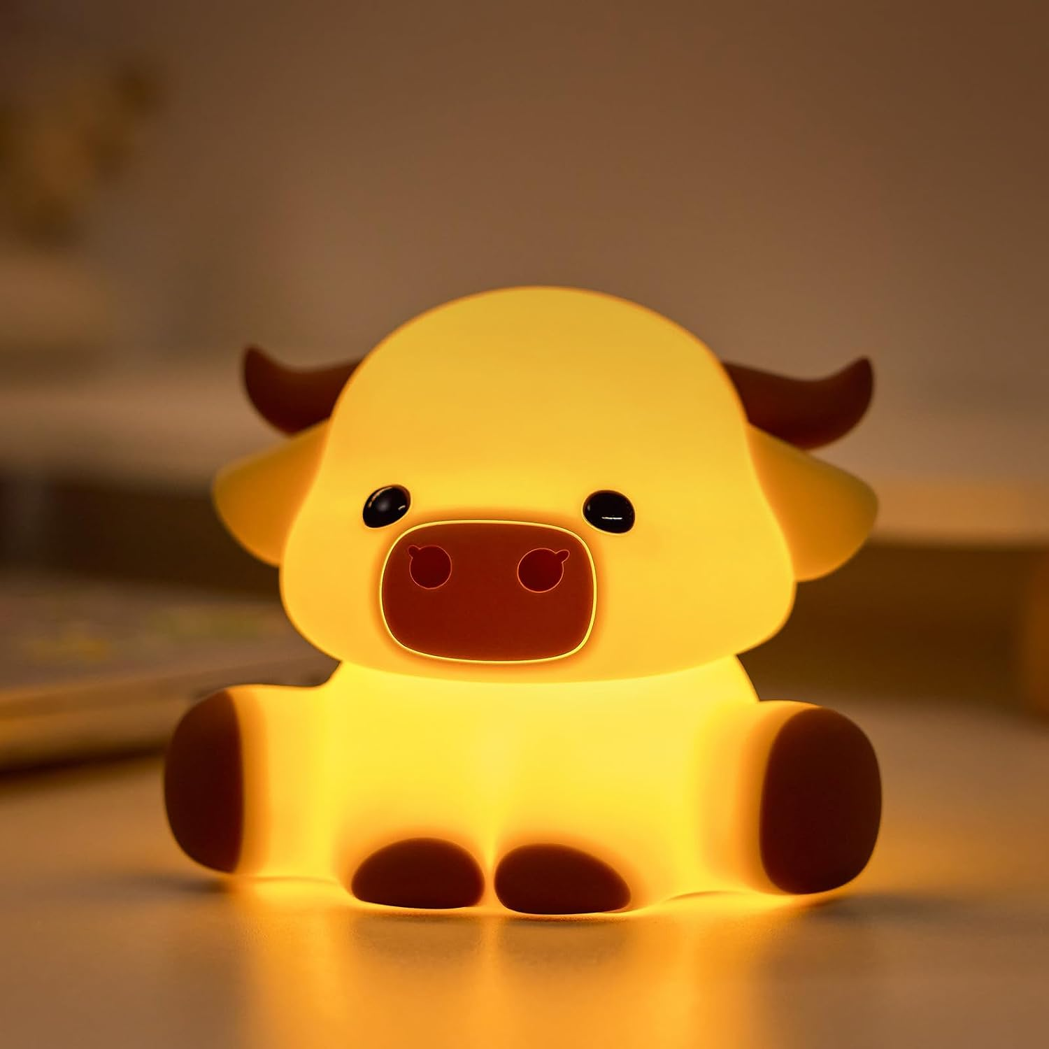Highland cow silicone night light